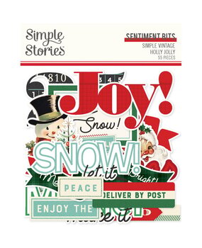 Simple Stories Simple Vintage Holly Jolly Sentiment Bits (23321)