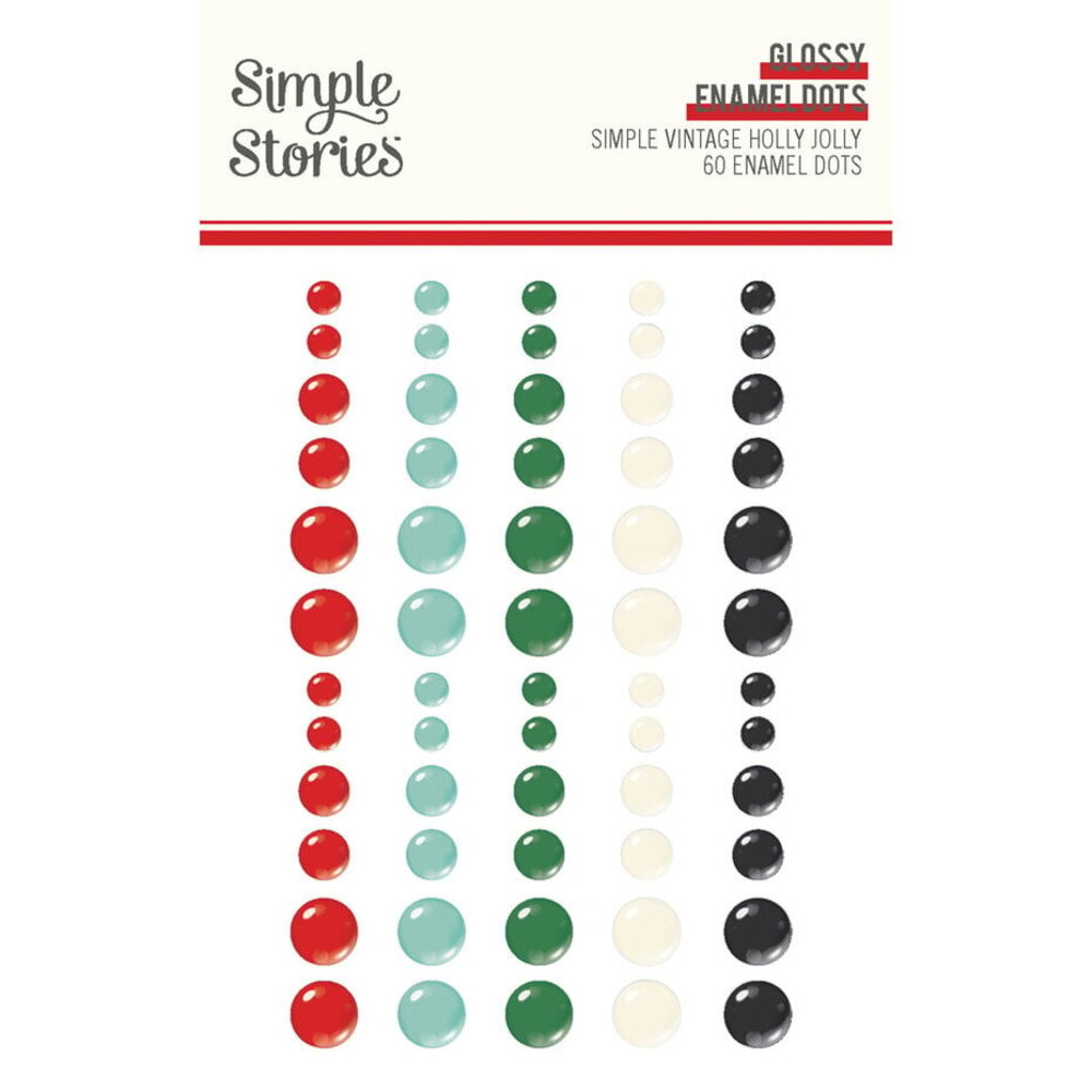 Simple Stories Simple Vintage Holly Jolly Glossy Enamel Dots (23328) Simple Stories Simple Vintage Holly Jolly Glossy Enamel Dots (23328)