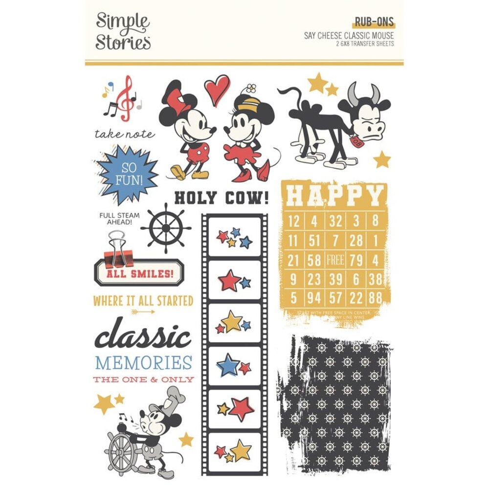 Simple Stories Say Cheese Classic Mouse Rub Ons (23424) Simple Stories Say Cheese Classic Mouse Rub Ons (23424)