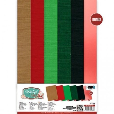 Berrie's Beauties Nostalgic Noel A4 Linen Cardstock Pack (BB-A4-10007) Berrie's Beauties Nostalgic Noel A4 Linen Cardstock Pack (BB-A4-10007)