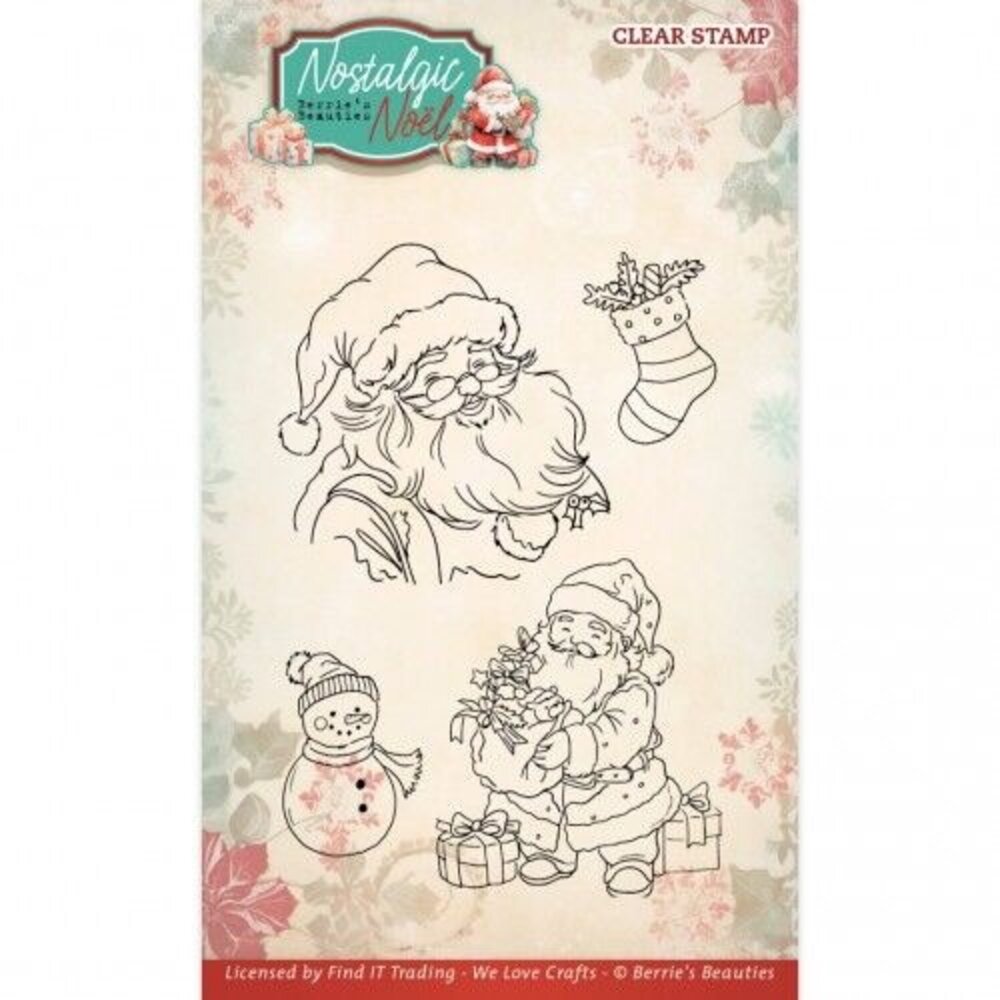 Berrie's Beauties Nostalgic Noel Clear Stamp Set Santa (BBCS10014)