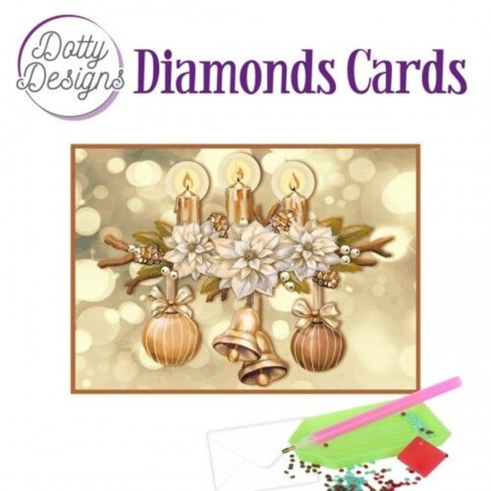 Find It Trading Diamond Cards Set Christmas Candles (DDDC1182)