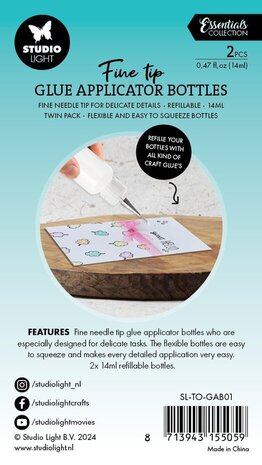 Studio Light Essentials Ultra Fine Tip Glue Application Bottles (SL-TO-GAB01) Studio Light Essentials Ultra Fine Tip Glue Application Bottles (SL-TO-GAB01)