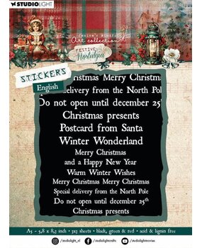Studio Light Festive Nostalgia Stickers English (JMA-FN-STIC25) Studio Light Festive Nostalgia Stickers English (JMA-FN-STIC25)