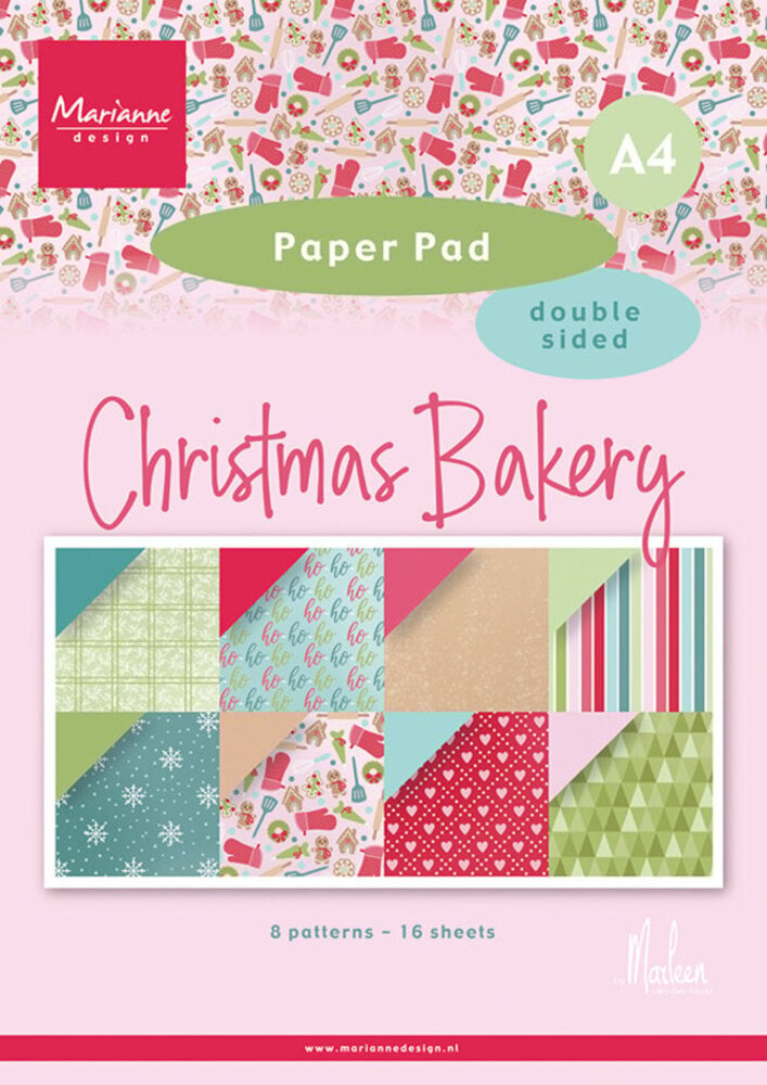 Marianne Design Christmas Bakery A4 Pretty Papers Bloc (PK9195) Marianne Design Christmas Bakery A4 Pretty Papers Bloc (PK9195)