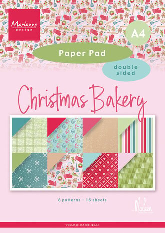 Marianne Design Christmas Bakery A4 Pretty Papers Bloc (PK9195) Marianne Design Christmas Bakery A4 Pretty Papers Bloc (PK9195)