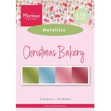 Marianne Design Christmas Bakery A5 Metallic Cardstock (PK9197)
