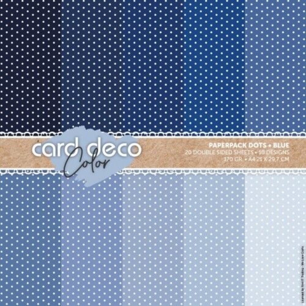 Card Deco Color Paperpack A4 Dots Blue (CDCPPA414004) Card Deco Color Paperpack A4 Dots Blue (CDCPPA414004)