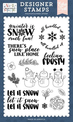 Echo Park Chilling With My Snowmies Feeling Frosty Clear Stamp (SNO398044) Echo Park Chilling With My Snowmies Feeling Frosty Clear Stamp (SNO398044)