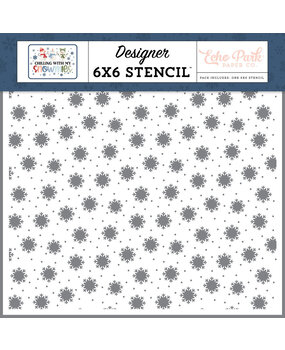 Echo Park Chilling With My Snowmies Snowy Winter Days Stencil (SNO398033)