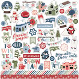 Echo Park Chilling With My Snowmies 12x12 Inch Element Sticker (SNO398014)