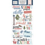 Echo Park Chilling With My Snowmies 6x13 Inch Chipboard Word & Phrases (SNO398022)