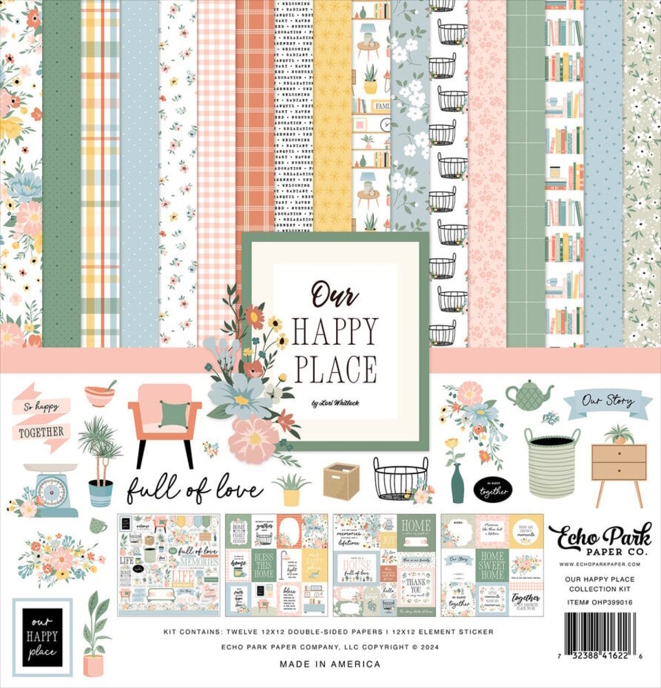 Echo Park Our Happy Place 12x12 Inch Collection Kit (OHP399016) Echo Park Our Happy Place 12x12 Inch Collection Kit (OHP399016)