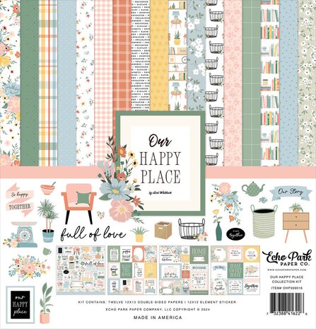 Echo Park Our Happy Place 12x12 Inch Collection Kit (OHP399016) Echo Park Our Happy Place 12x12 Inch Collection Kit (OHP399016)