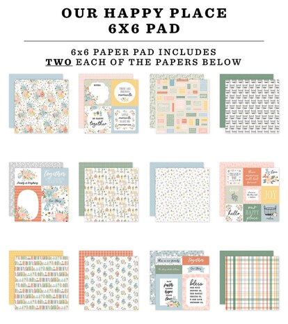 Echo Park Our Happy Place 6x6 Inch Paper Pad (OHP399023)