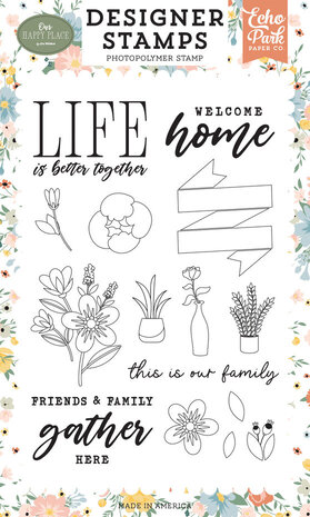 Echo Park Our Happy Place Better Together Banner Clear Stamp (OHP399045)