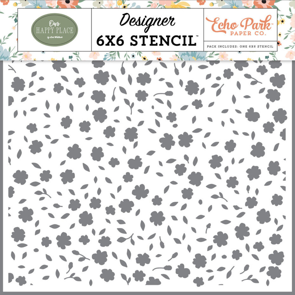 Echo Park Our Happy Place Family Forever Floral Stencil (OHP399035) Echo Park Our Happy Place Family Forever Floral Stencil (OHP399035)