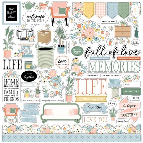 Echo Park Our Happy Place 12x12 Inch Element Sticker (OHP399014) Echo Park Our Happy Place 12x12 Inch Element Sticker (OHP399014)