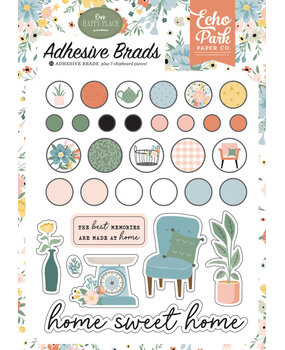 Echo Park Our Happy Place Adhesive Brads (OHP399020)* Echo Park Our Happy Place Adhesive Brads (OHP399020)*