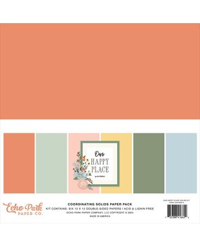 Echo Park Our Happy Place 12x12 Inch Coordinating Solids Paper Pack (OHP399015) Echo Park Our Happy Place 12x12 Inch Coordinating Solids Paper Pack (OHP399015)