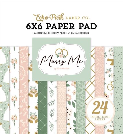 Echo Park Marry Me 6x6 Inch Paper Pad (MRY400023)