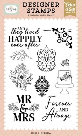 Echo Park Marry Me Wedding Damasks Clear Stamp (MRY400044)