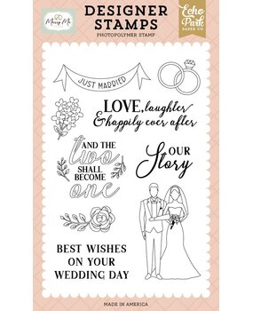 Echo Park Marry Me Just Married Clear Stamp (MRY400045)*