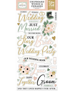 Echo Park Marry Me 6x13 Inch Chipboard Word & Phrases (MRY400022)*