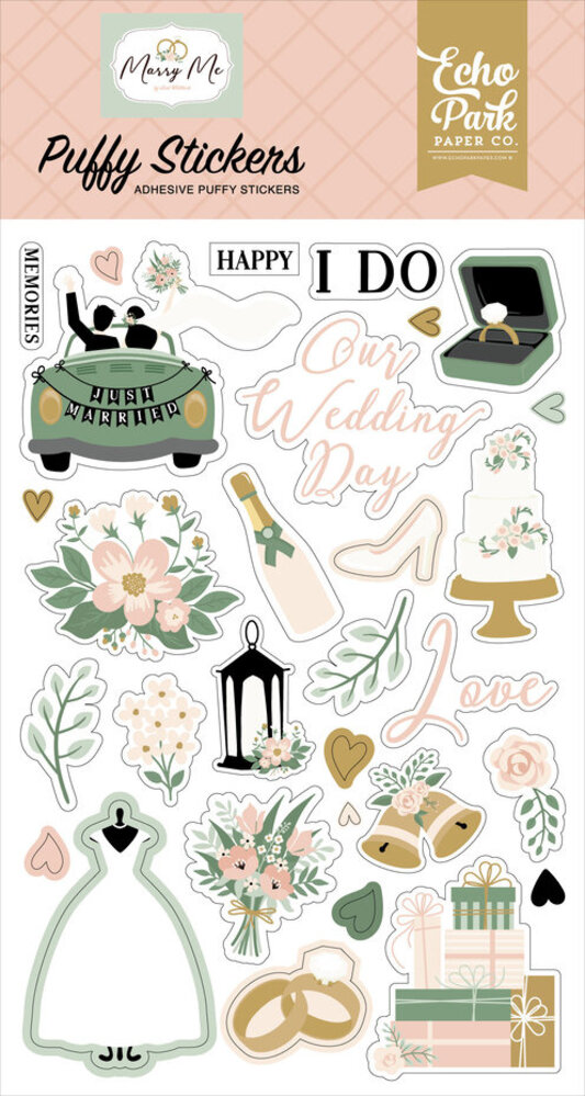 Echo Park Marry Me Puffy Stickers (MRY400066) Echo Park Marry Me Puffy Stickers (MRY400066)