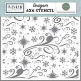 Carta Bella Winter Wonderland Snowflakes And Swirls Stencil (CBWTW397033)