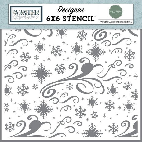 Carta Bella Winter Wonderland Snowflakes And Swirls Stencil (CBWTW397033) Carta Bella Winter Wonderland Snowflakes And Swirls Stencil (CBWTW397033)