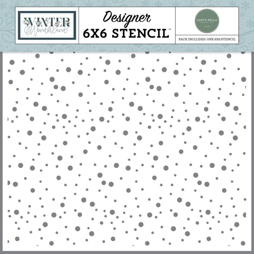Carta Bella Winter Wonderland Winter Snow Sky Stencil (CBWTW397034)