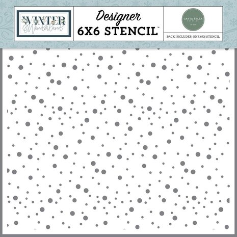 Carta Bella Winter Wonderland Winter Snow Sky Stencil (CBWTW397034)