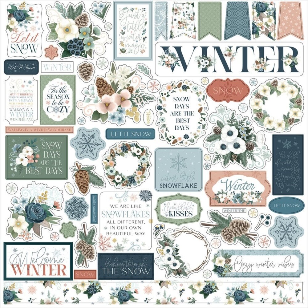 Carta Bella Winter Wonderland 12x12 Inch Element Sticker (CBWTW397014)