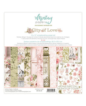 Mintay City of Love 12x12 Inch Scrapbooking Paper Set (MT-COL-07) Mintay City of Love 12x12 Inch Scrapbooking Paper Set (MT-COL-07)