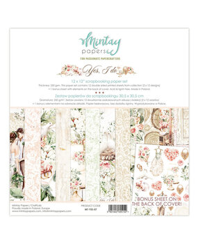 Mintay Yes I Do 12x12 Inch Scrapbooking Paper Set (MT-YES-07) Mintay Yes I Do 12x12 Inch Scrapbooking Paper Set (MT-YES-07)