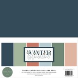 Carta Bella Winter Wonderland 12x12 Inch Coordinating Solids Paper Pack (CBWTW397015)