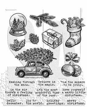 Stampers Anonymous Cling Stamps Home for Christmas (CMS498) Stampers Anonymous Cling Stamps Home for Christmas (CMS498)