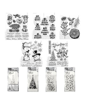 Stampers Anonymous Tim Holtz 2024 Christmas Stamps & Stencils BUNDLE Stampers Anonymous Tim Holtz 2024 Christmas Stamps & Stencils BUNDLE