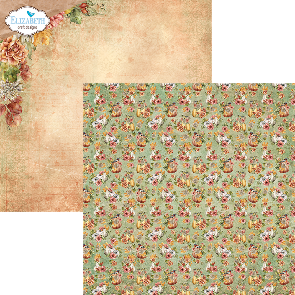 Elizabeth Craft Designs Autumn Harvest 12x12 Inch Patterned Cardstock Paper (C027) Elizabeth Craft Designs Autumn Harvest 12x12 Inch Patterned Cardstock Paper (C027)