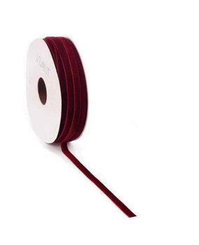 Vivant Velvet Narrow Ribbon Bordeaux 20m/6mm (4700.2006.25) Vivant Velvet Narrow Ribbon Bordeaux 20m/6mm (4700.2006.25)