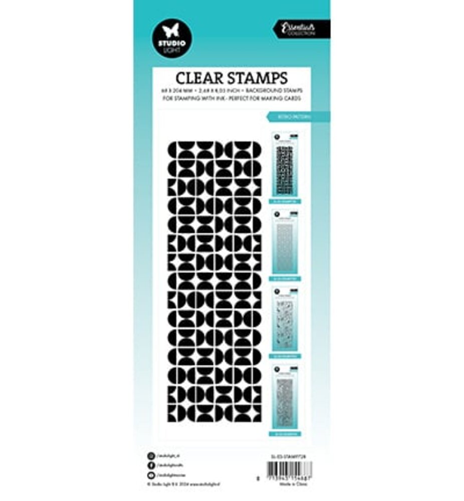 Studio Light Essentials Clear Stamps Retro Pattern (SL-ES-STAMP728) Studio Light Essentials Clear Stamps Retro Pattern (SL-ES-STAMP728)