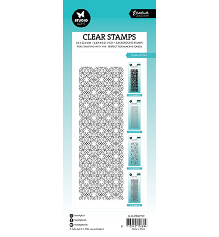 Studio Light Essentials Clear Stamps Floral Pattern (SL-ES-STAMP729) Studio Light Essentials Clear Stamps Floral Pattern (SL-ES-STAMP729)