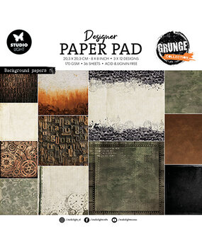 Studio Light Grunge 8x8 Inch Background Paper Pad (SL-GR-DPP243) Studio Light Grunge 8x8 Inch Background Paper Pad (SL-GR-DPP243)