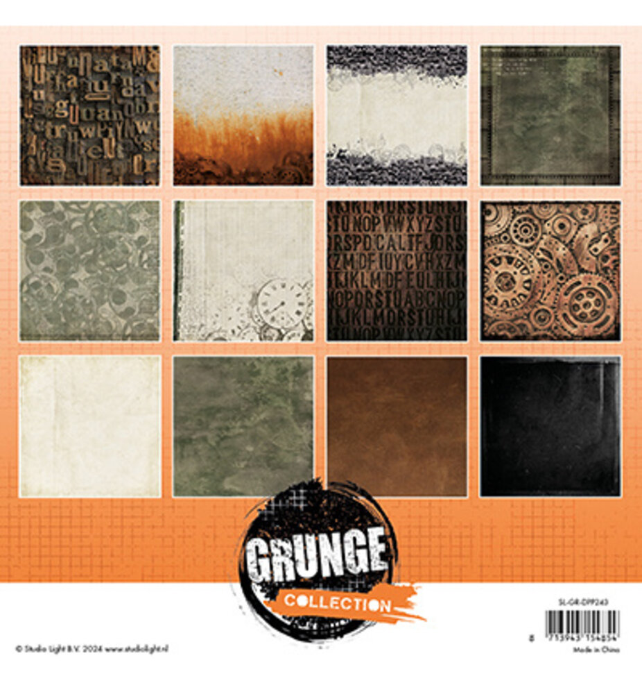 Studio Light Grunge 8x8 Inch Background Paper Pad (SL-GR-DPP243) Studio Light Grunge 8x8 Inch Background Paper Pad (SL-GR-DPP243)