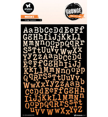 Studio Light Grunge Alphabet Masking Stencil (SL-GR-MASK298)