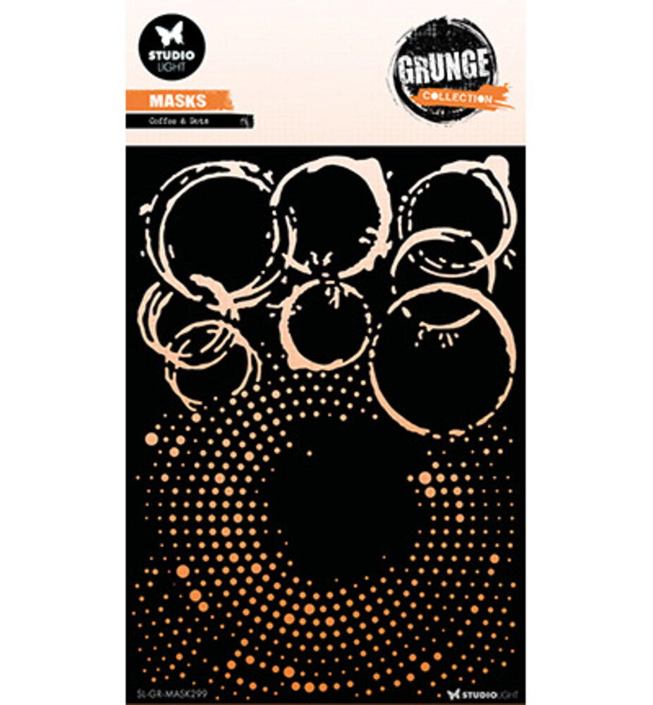 Studio Light Grunge Coffee & Dots Masking Stencil (SL-GR-MASK299) Studio Light Grunge Coffee & Dots Masking Stencil (SL-GR-MASK299)