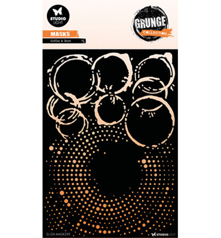 Studio Light Grunge Coffee & Dots Masking Stencil (SL-GR-MASK299) Studio Light Grunge Coffee & Dots Masking Stencil (SL-GR-MASK299)