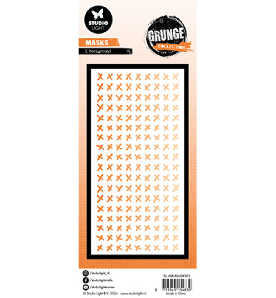Studio Light Grunge X Background Slimline Masking Stencil (SL-GR-MASK301) Studio Light Grunge X Background Slimline Masking Stencil (SL-GR-MASK301)