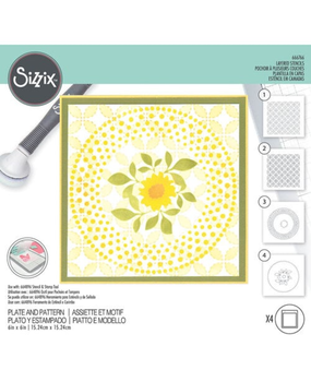 Sizzix Layered Stencil Plate and Pattern (666766) Sizzix Layered Stencil Plate and Pattern (666766)